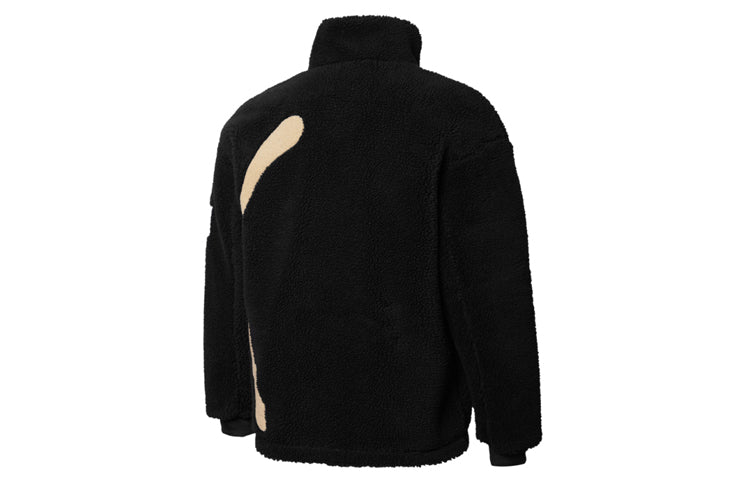 PUMA Sherpa Contrasting Colors Large Logo lamb's wool Stay Warm Jacket Black 848418-01