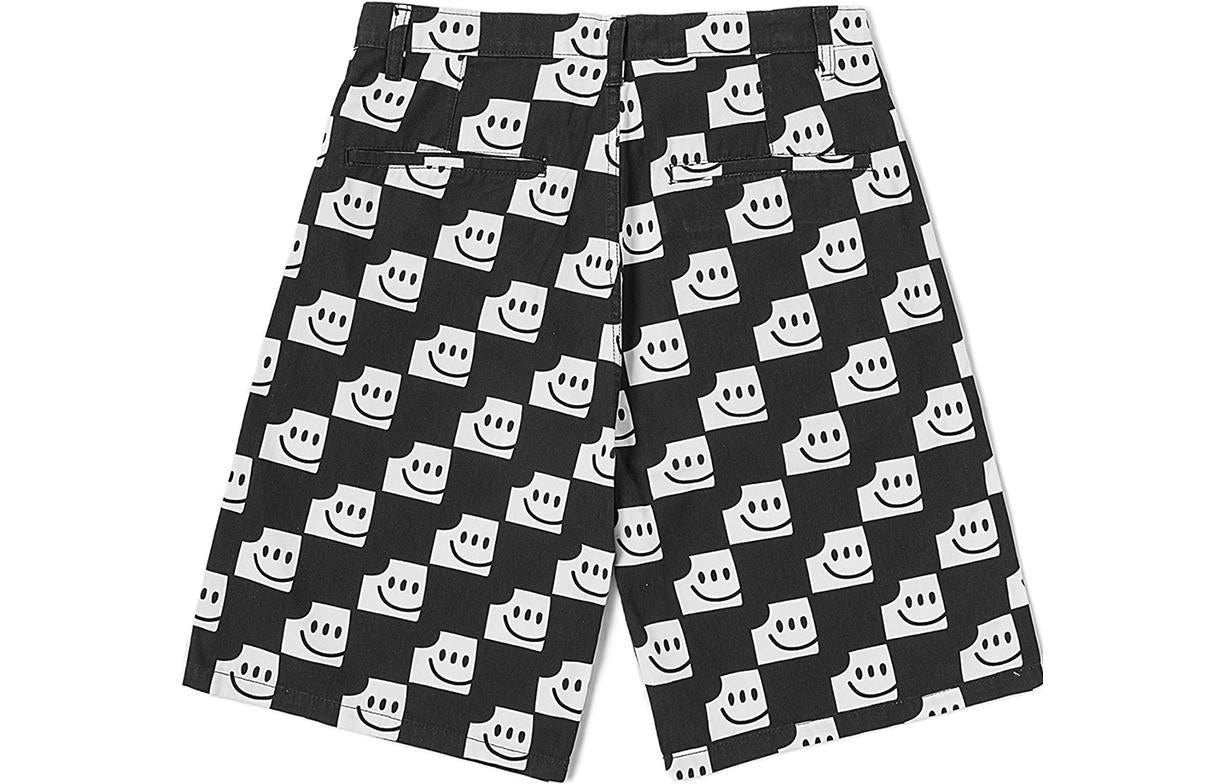 Vans Run Smiley Checkerboard Shorts 'Black White' VN000EVTCAF