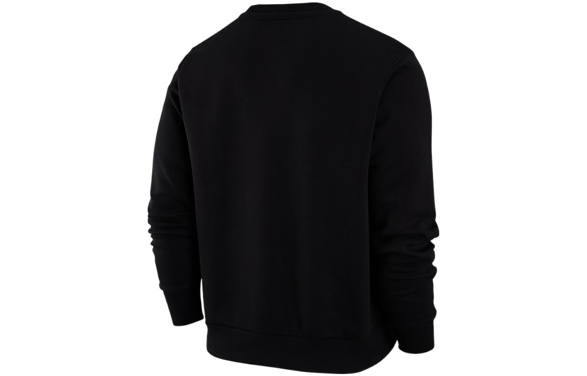Nike NBA Courtside Brooklyn Nets Basketball Training Sports Printing Fleece Round Neck Pullover Black DH9429-010