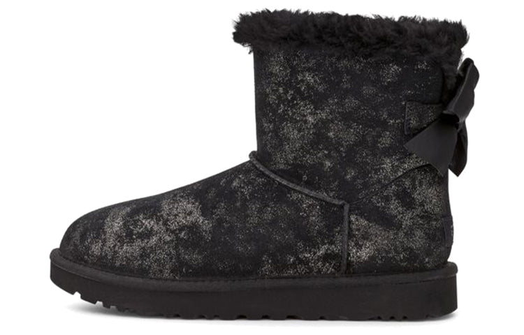 (WMNS) UGG Mini Bailey Bow Glimmer Black 1125795-BLK