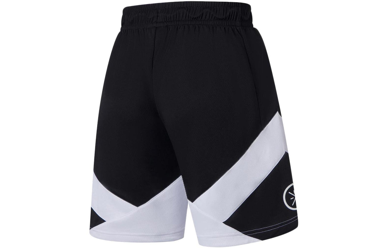 Li-Ning Way Of Wade Logo Basketball Shorts 'Black White' AAPS041-5