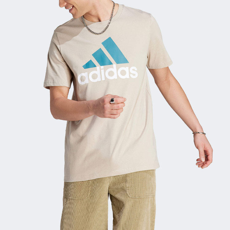 adidas Essentials Single Jersey Big Logo T-shirt 'Wonder Beige' IJ8575