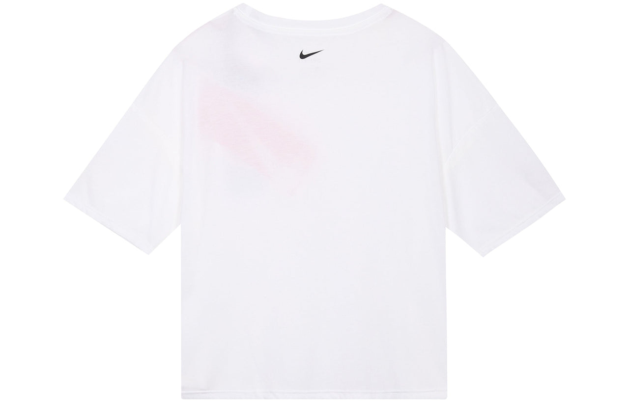 (WMNS) Nike Dri-fit Loose Crew Neck Short Sleeve T-Shirt White DC7190-100