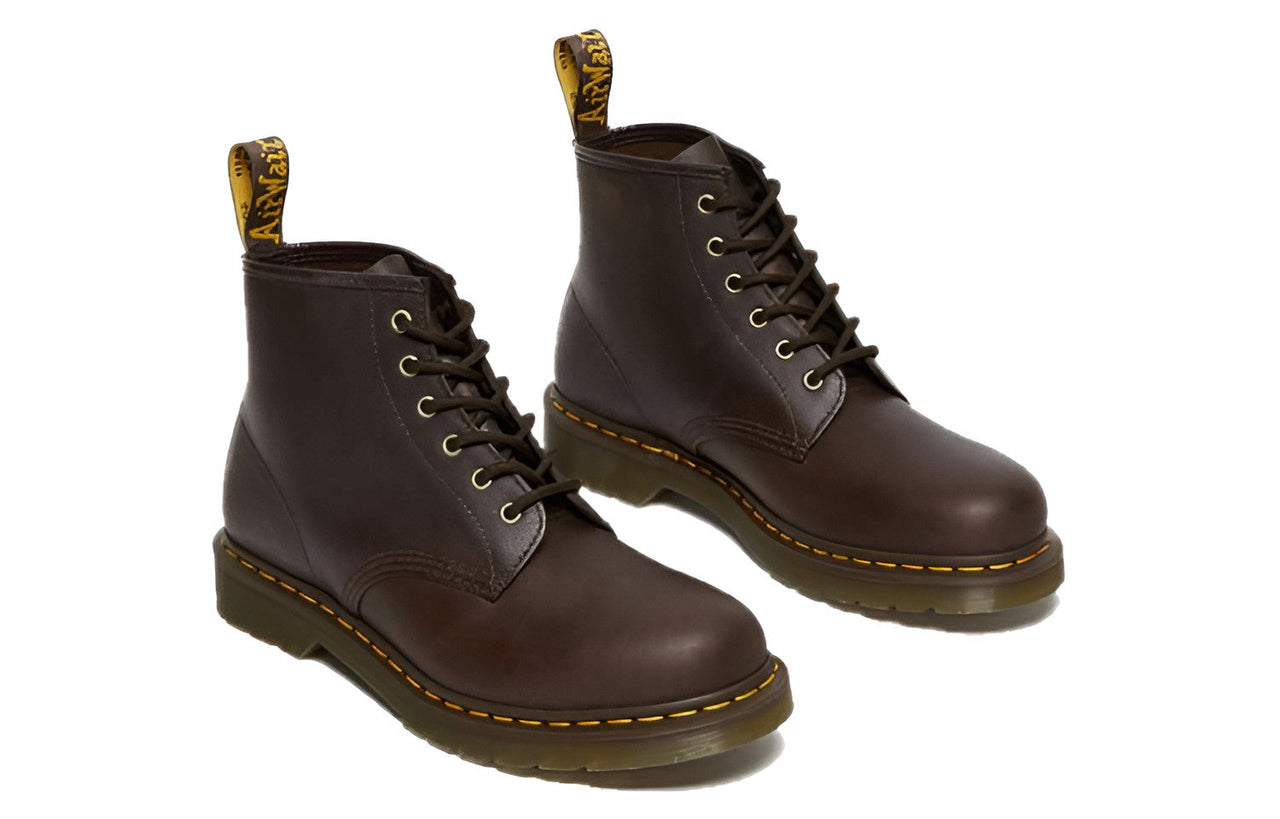 Dr. Martens 101 Crazy Horse Leather Ankle Boots 'Dark Brown' 27761201