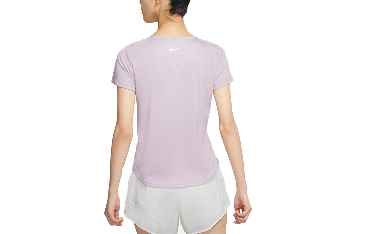 (WMNS) Nike AS W NK SWOOSH Run Top SS ICED LILAC CZ9279-576