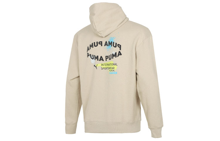 PUMA Oversize Trend Graphic Logo Hoodie 'Beige' 536061-64