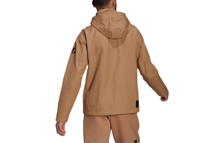 adidas Wj Jkt Warm Solid Color Casual Sports Hooded Jacket Yellow GU1748