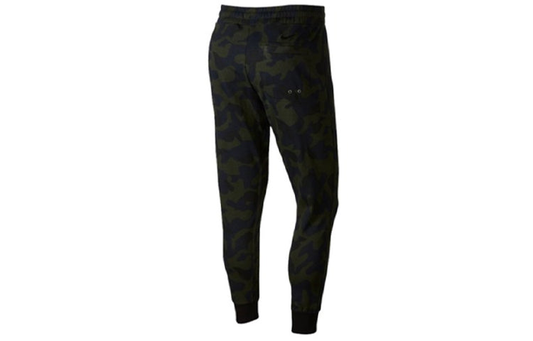 Nike Camouflage Knit Stay Warm Bundle Feet Sports Long Pants Black Green CJ0951-475