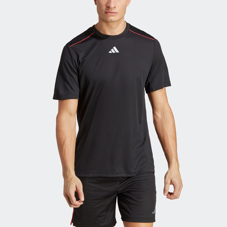 adidas Workout Base Logo Tee 'Black Transparent' IB7901