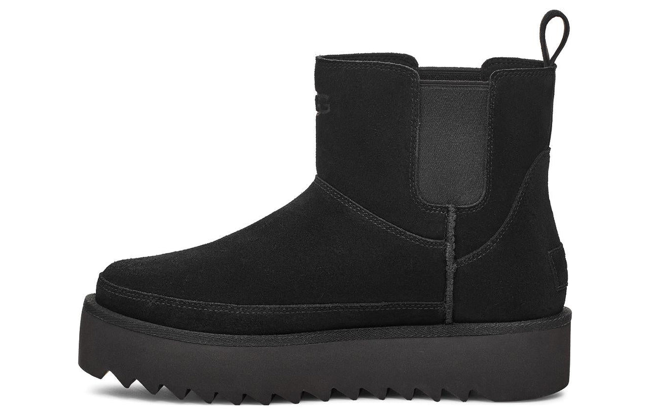 (WMNS) UGG Classic Chelsea Platform Mini Boot 'Black' 1158051-BLK