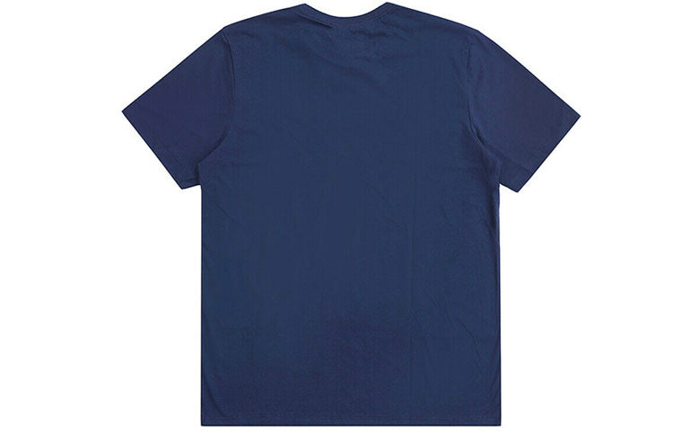 Men's Nike Embroidered Small Round Neck Short Sleeve Deep Navy Blue T-Shirt AR4999-410
