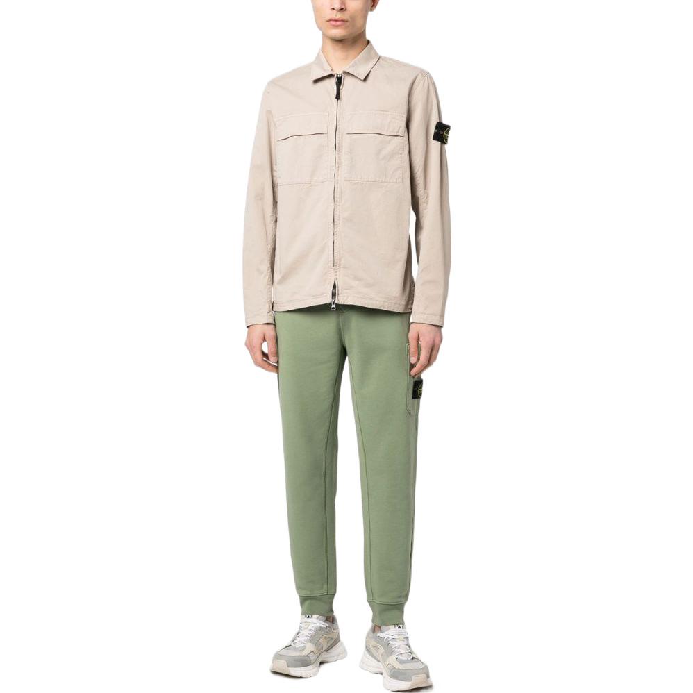STONE ISLAND Zip Overshirt 'Dove Grey' 781510210-V0092