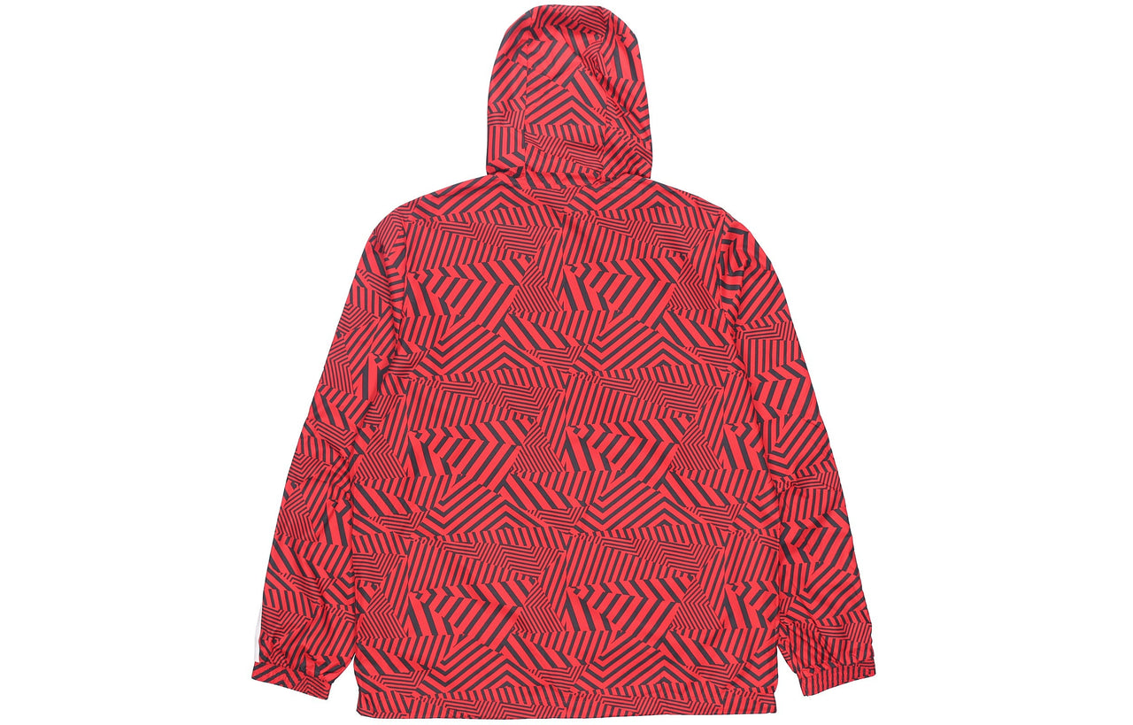 adidas MUFC WINDBREAKR Manchester United Soccer/Football Sports Hooded Jacket Red FR3844