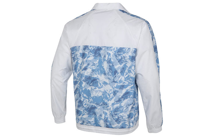 PUMA Mountain Aop Windbreaker Woven Sports Logo Jacket White 534542-99