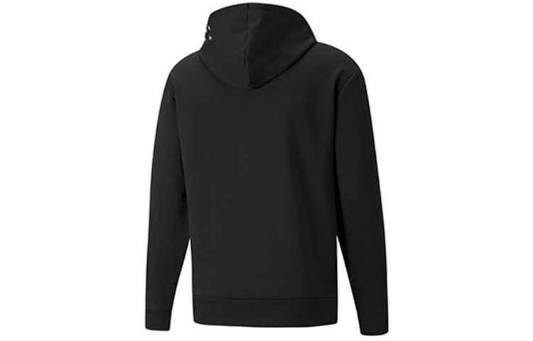 PUMA Winterized Logo Sports Fleece Lined Hooded Jacket Black 84652801