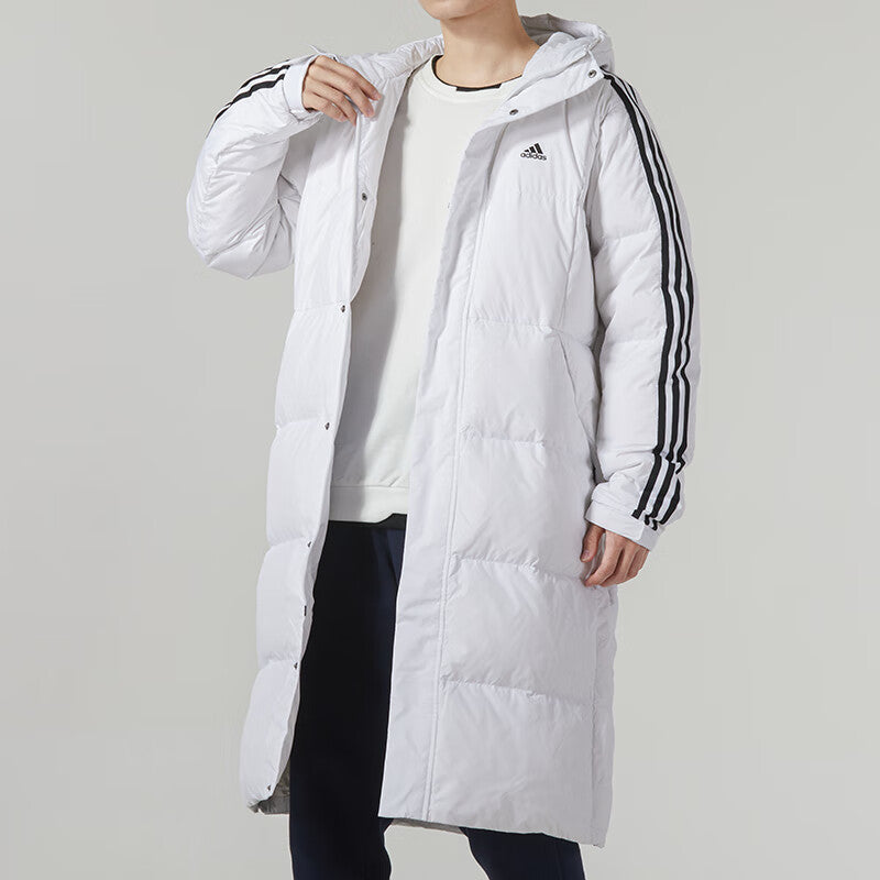 adidas 3-Stripes Long Down Jackets 'White' IT8713