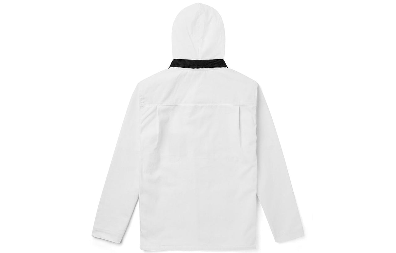 Men's Vans Solid Color Multiple Pockets Cargo Jacket White VN0A3W2GWHT