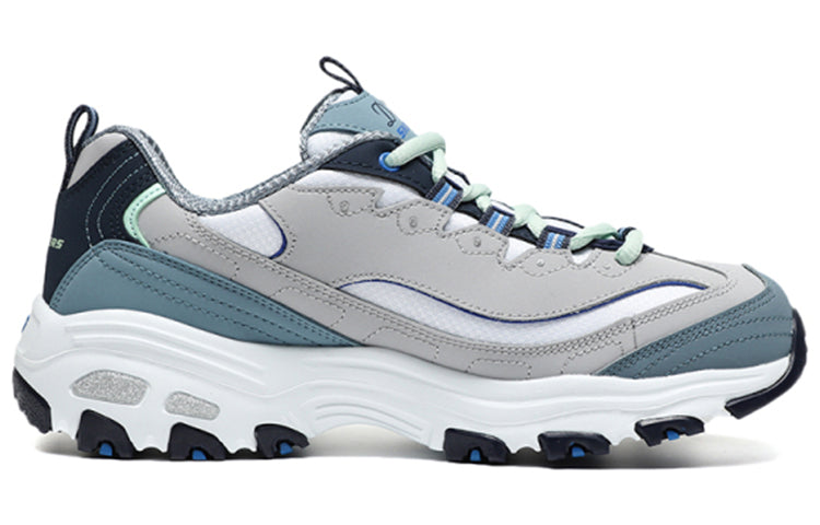 (WMNS) Skechers D Lites 1.0 Low Running Shoes Grey/Blue 13143-GYBL
