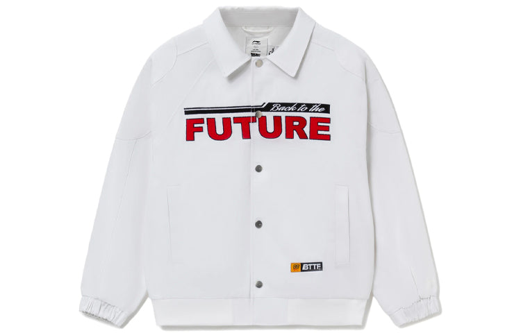 Li-Ning x Back To The Future Graphic Work Jacket 'White' AFDR831-2