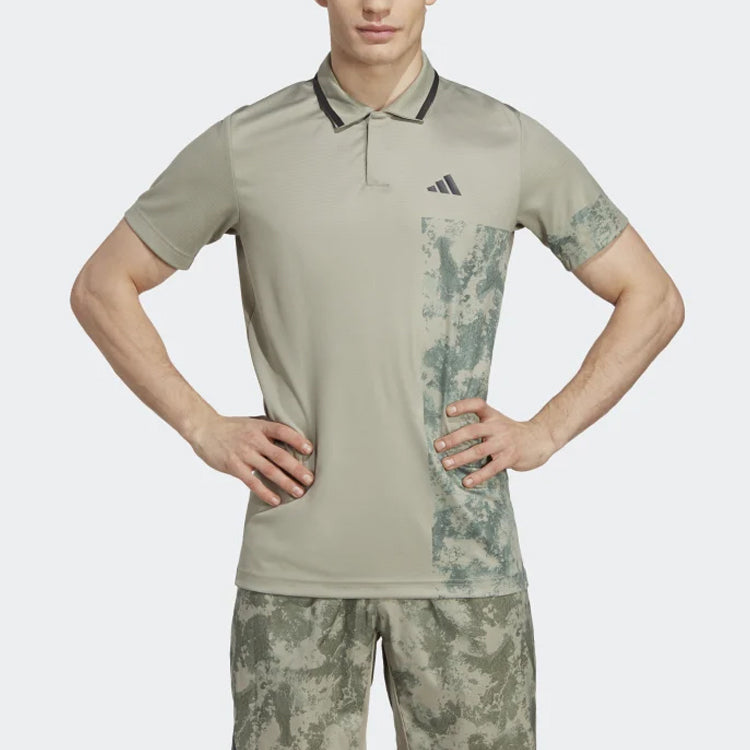 adidas Tennis Paris HEAT.RDY FreeLift Polo Shirt 'Silver Pebble' HT7233