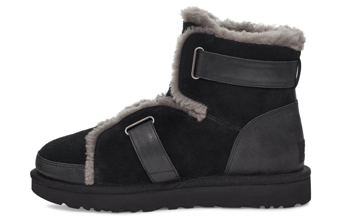 (WMNS) UGG Dune Mini Buckle Boot Fleece Lined Black 1119431-BLK