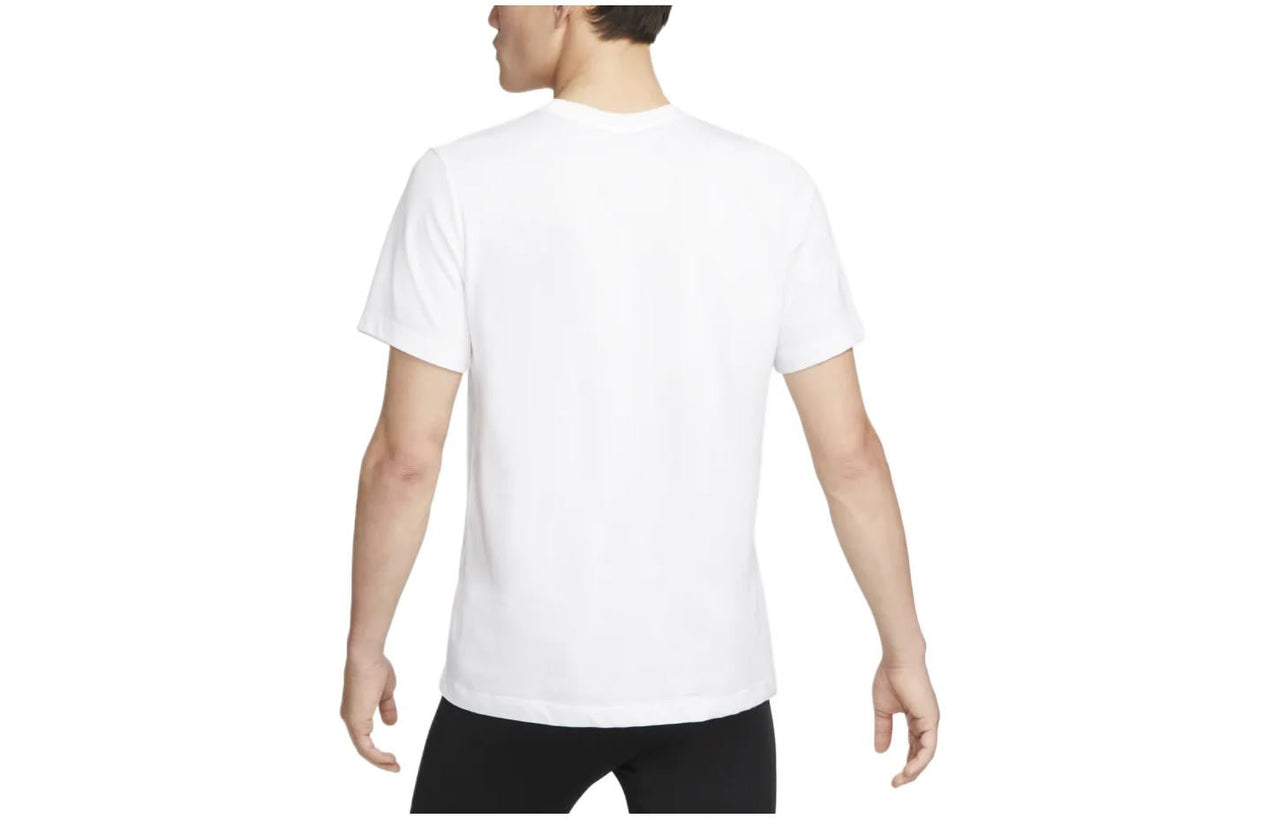 Men's Nike Landscape Alphabet Printing Round Neck Pullover Straight Short Sleeve White T-Shirt DM5434-100