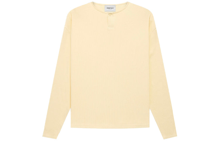 Fear of God Essentials FW21 Thermal Henley L/S Buttercream FOG-FW21-038
