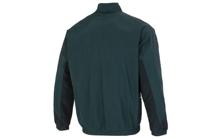Men's adidas Mh Bp3 Wvjkt Athleisure Casual Sports Logo Stand Collar Woven Jacket Autumn Dark Green HP1435