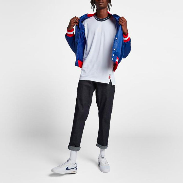 Nike SB x NBA Bomber Crossover Skateboard Casual Sports baseball uniform Jacket Blue AH3393-455