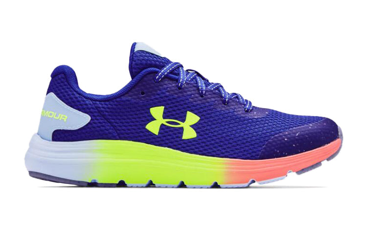 (GS) Under Armour Surge 2 Sports Shoes Blue/Green 3024102-500