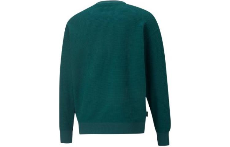 PUMA Downtown Waffle Crewneck Sweatshirt 'Green' 537730-24