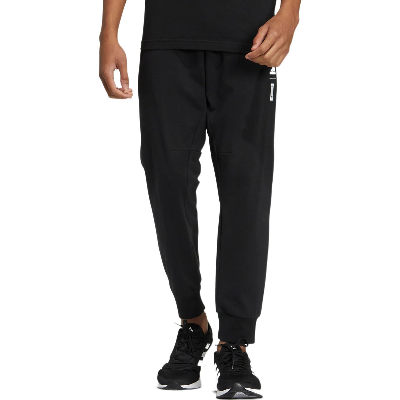 Men's adidas Solid Color Elastic Waistband Sports Pants/Trousers/Joggers Black HE5152