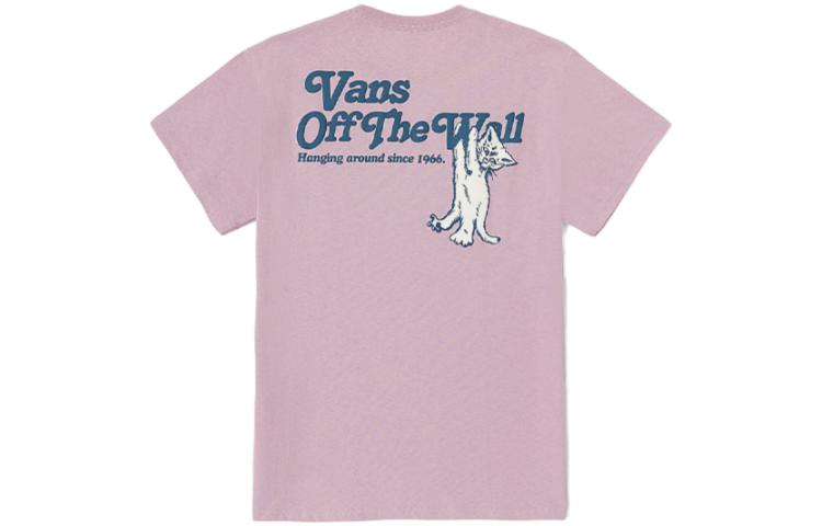 (WMNS) Vans kitten Off The Wall T-shirt 'Pink' VN0008ZJBLT