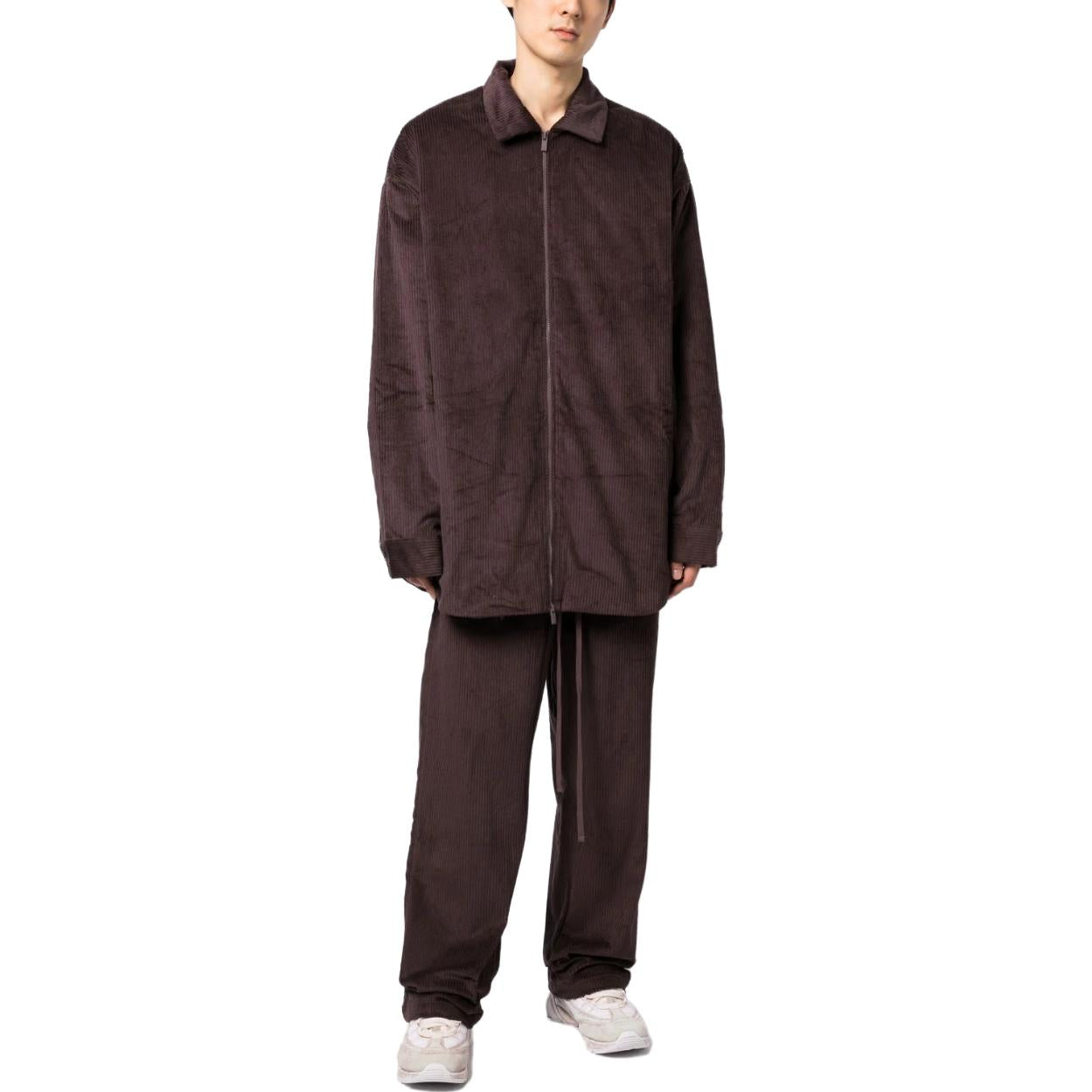 Fear of God Essentials Corduroy Shirt Jacket 'Purple Red' 202BT224125F