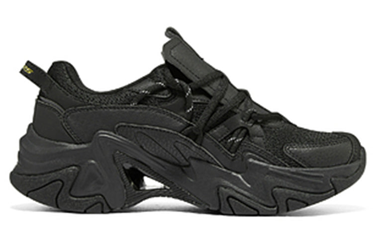 (WMNS) Skechers Dlites Stamina 'Black Yellow' 896072-BKYL