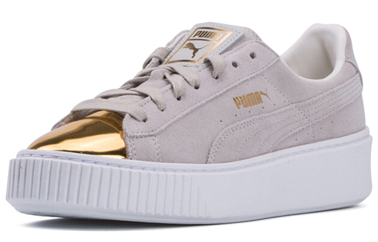 (WMNS) PUMA Suede Platform 'White Gold' 362222-01