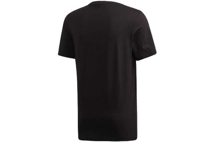 adidas Embroidery Casual Sports Round Neck Short Sleeve Black FP8459
