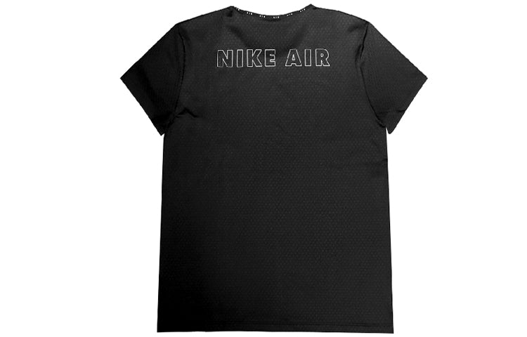 (WMNS) Nike Air Dri-FIT Quick Dry Breathable Running Short Sleeve 'Black' CQ8869-010