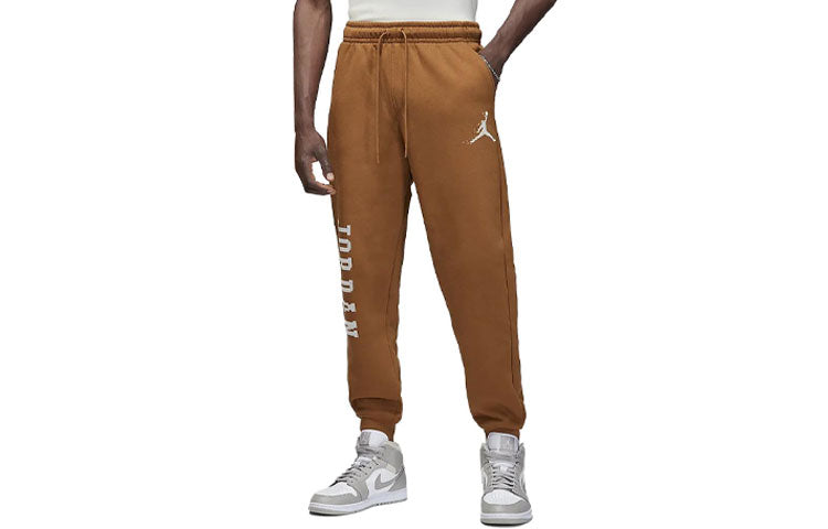 Air Jordan Essentials Holiday Fleece Sweatpants Asia Sizing 'Light British Tan' FD7468-281