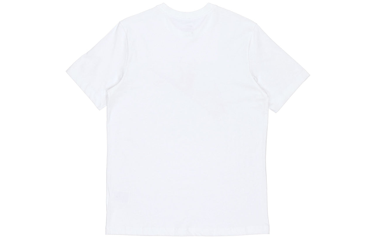 Nike Sportswear Shoe Printing Logo Sports Knit Short Sleeve White DH0057-100