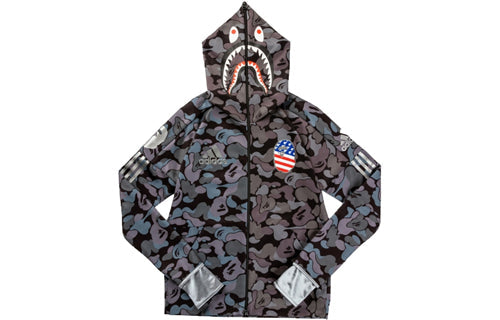 adidas x A Bathing Ape SB Shark Hoodie 'Black' EA2091