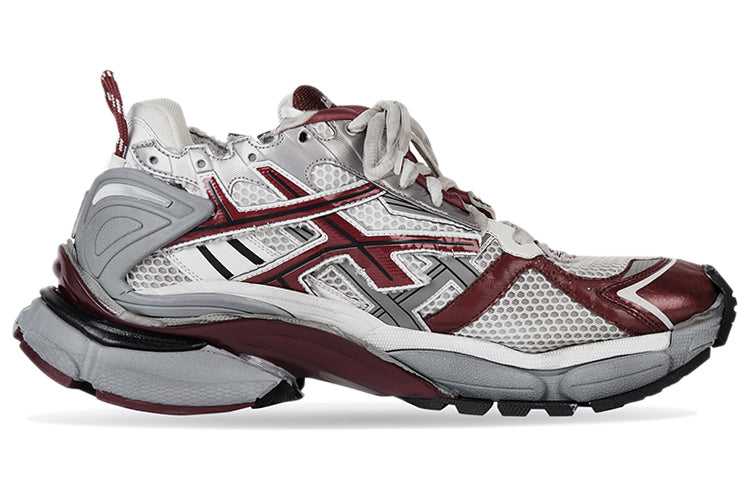 (WMNS) Balenciaga Runner Sneakers 'Grey Burgundy Mesh and Nylon' 677402W3RB39069