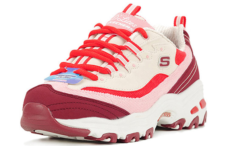 (WMNS) Skechers D Lites 1.0 Splicing Dad Shoes Red/Pink 149906-RDPK