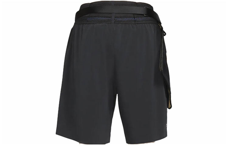 Men's Nike x MMW Crossover Solid Color Yoga 3 In 1 Sports Shorts Black DD9440-010