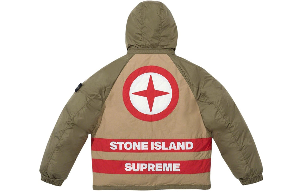 Supreme x STONE ISLAND FW23 Week10 Reversible Down Puffer Jacket 'Olivegreen' SUP-FW23-166