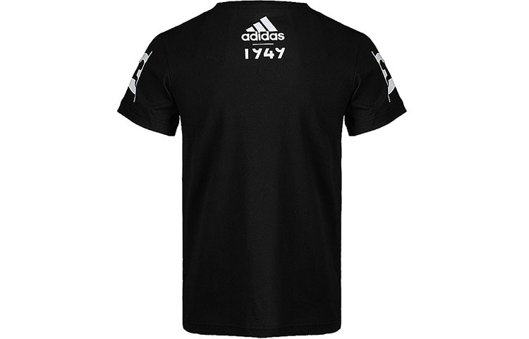 adidas Adi 360 logo Printing Sports Round Neck Short Sleeve Black CV4536