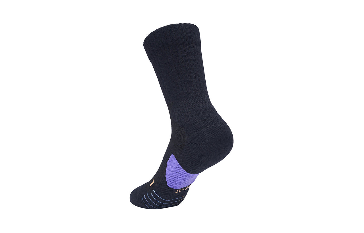 Li-Ning Professional Mid-Crew 3M Athletic Running Socks 'Black' AWSS421-1