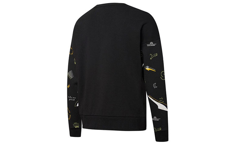(WMNS) PUMA Formstripe Aop Crewneck Round-neck SweatshirtBlack 534465-01