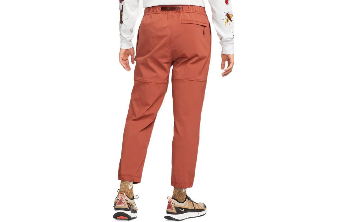 Men's Nike Solid Color Logo Printing Bundle Feet Sports Cozy Breathable Woven Casual Pants/Trousers Red CV0661-641