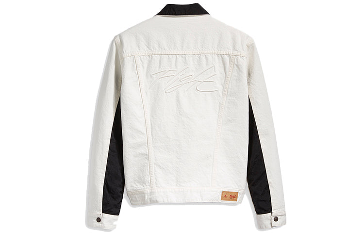 Levi's x Air Jordan Crossover reversible Casual Denim Jacket 'White Black' 56437-0004